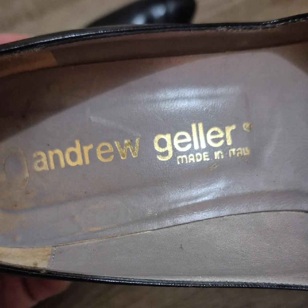 Andrew Geller Black Leather Heels - Picture 7 of 8